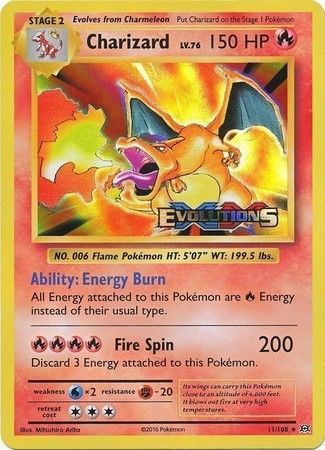 Charizard (11/108) (XY Evolutions Prerelease) [XY: Black Star Promos] | Card Citadel