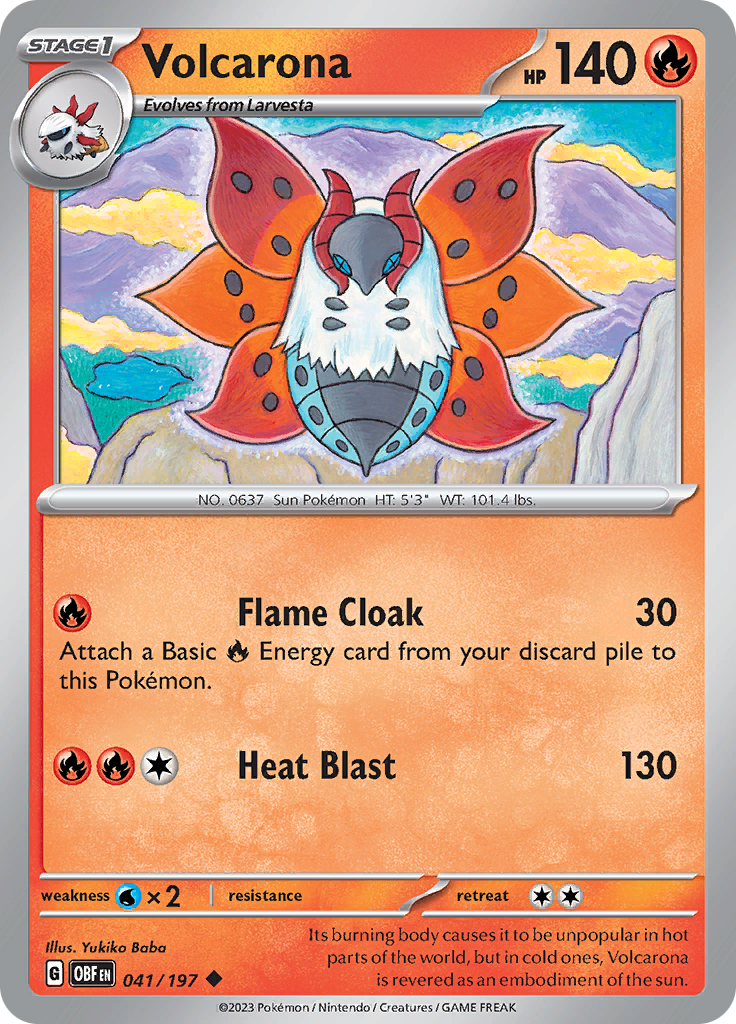 Volcarona (041/197) [Scarlet & Violet: Obsidian Flames] | Card Citadel