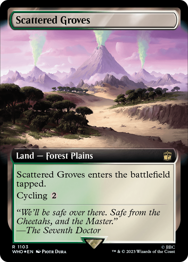 Scattered Groves (Extended Art) (Surge Foil) [Doctor Who] | Card Citadel