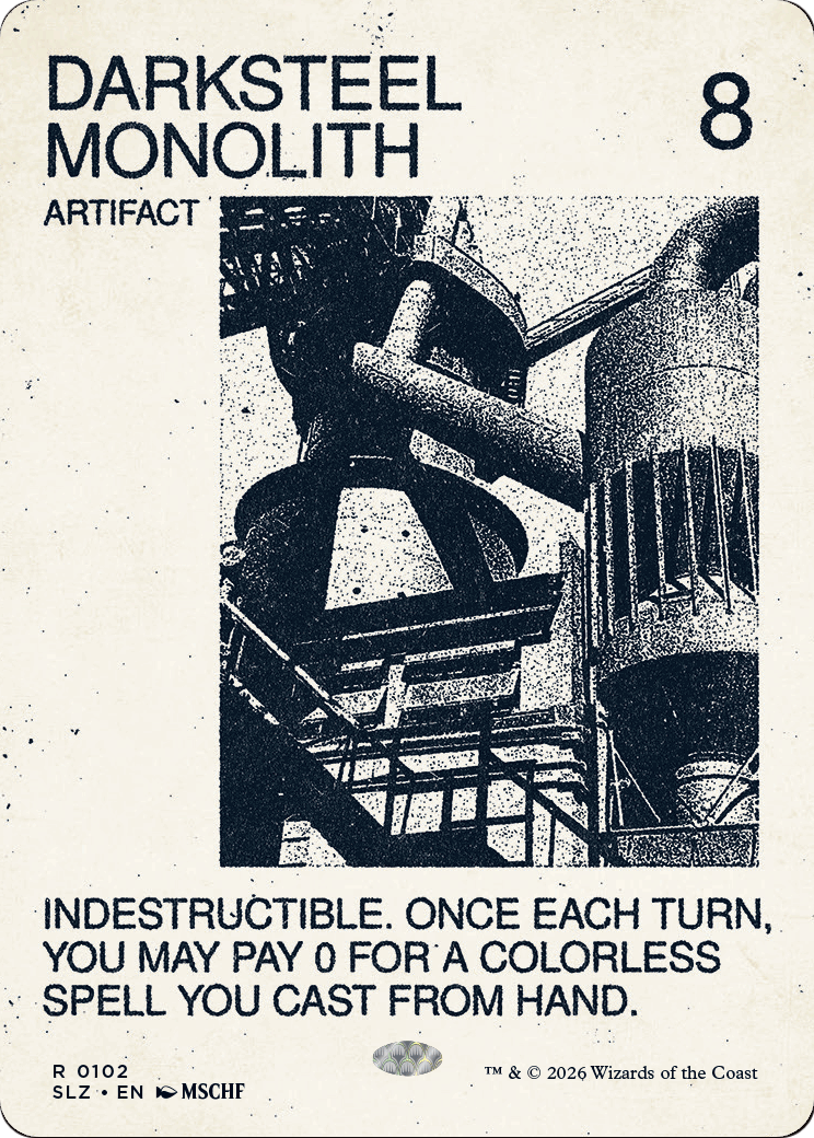 Darksteel Monolith (0102) [Secret Lair x MSCHF: The Zeta Set] | Card Citadel