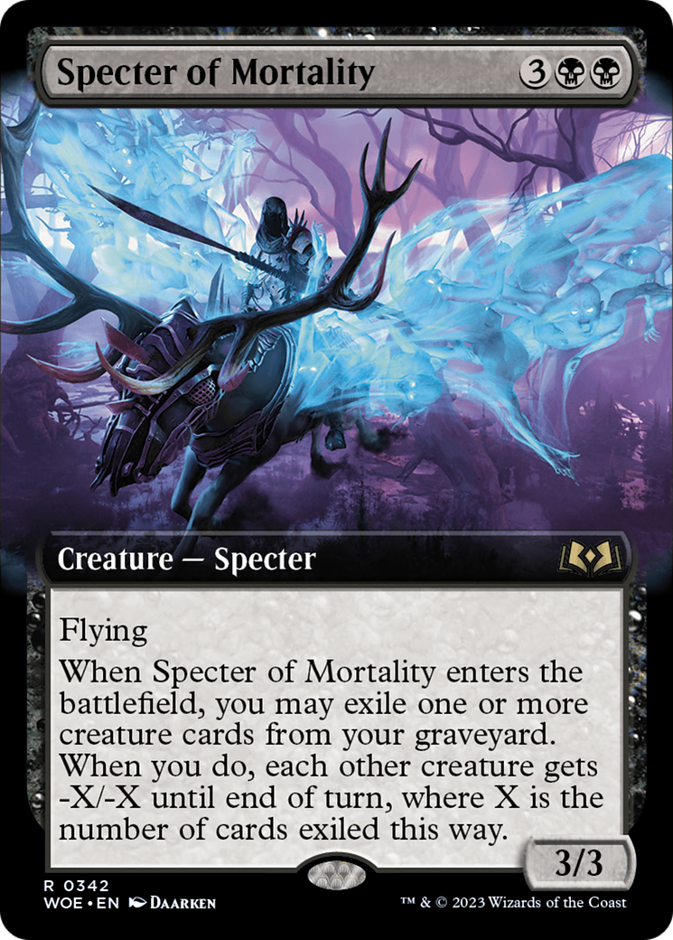 Specter of Mortality (Extended Art) [Wilds of Eldraine] | Card Citadel