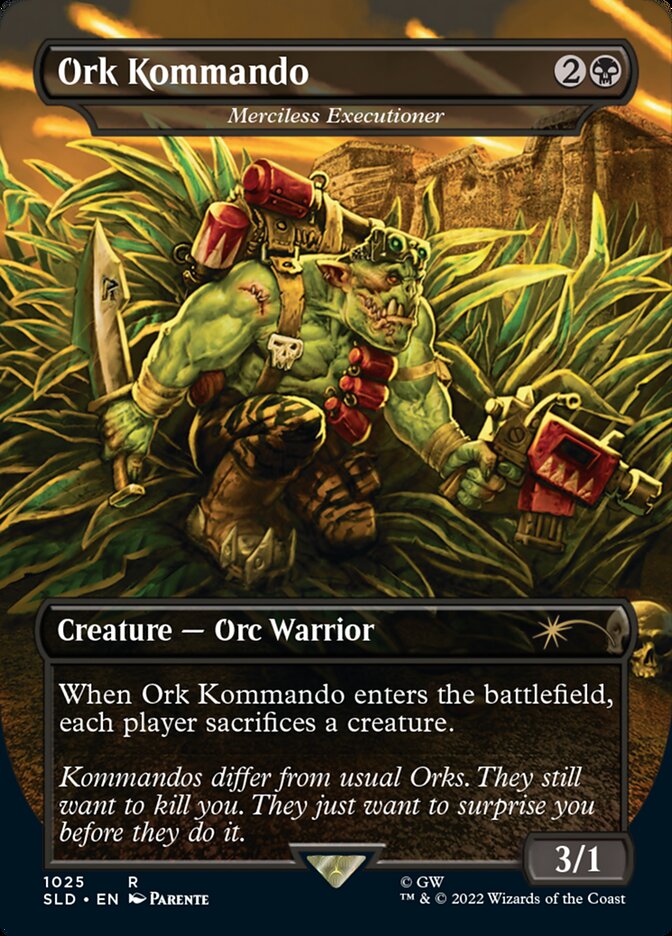 Ork Kommando - Merciless Executioner (Borderless) [Secret Lair Drop Series] | Card Citadel