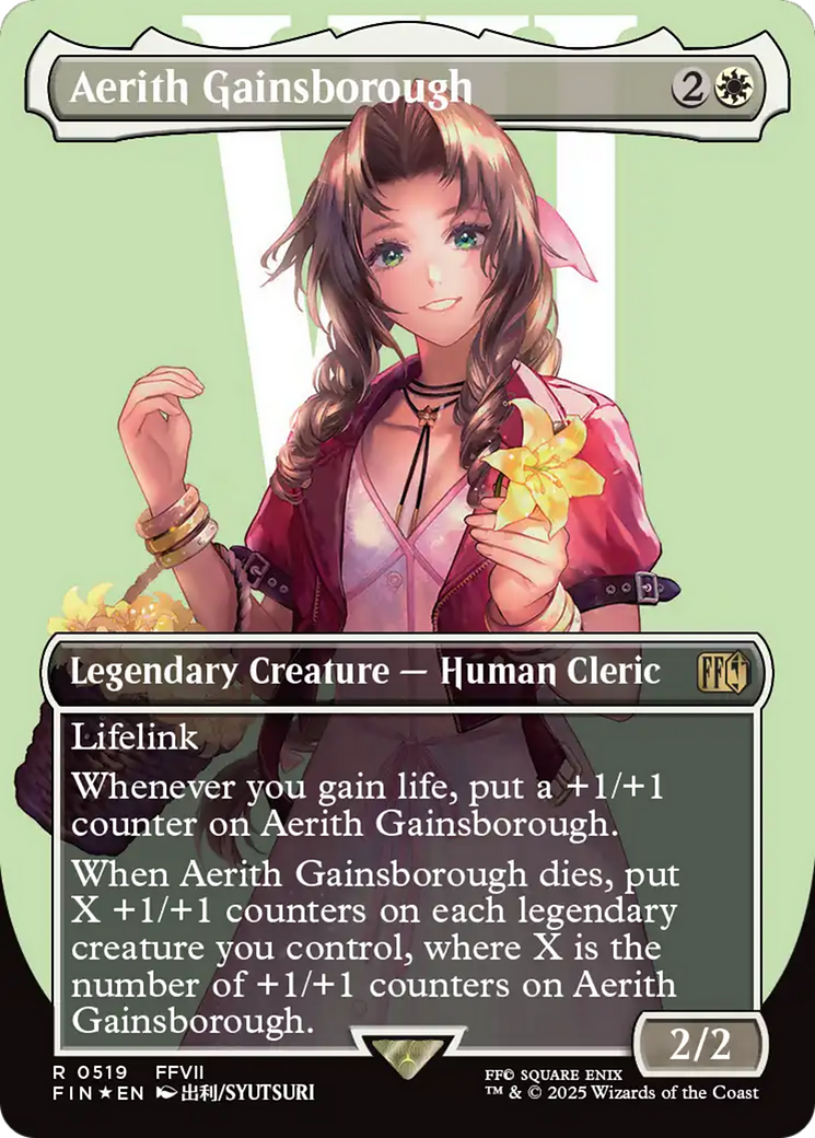 Aerith Gainsborough (Borderless) (Surge Foil) [FINAL FANTASY] | Card Citadel