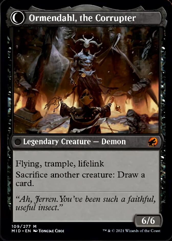 Jerren, Corrupted Bishop // Ormendahl, the Corrupted [Innistrad: Midnight Hunt] | Card Citadel