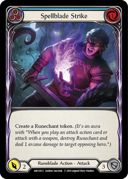Spellblade Strike (Blue) [ARC105-C] (Arcane Rising)  1st Edition Normal | Card Citadel