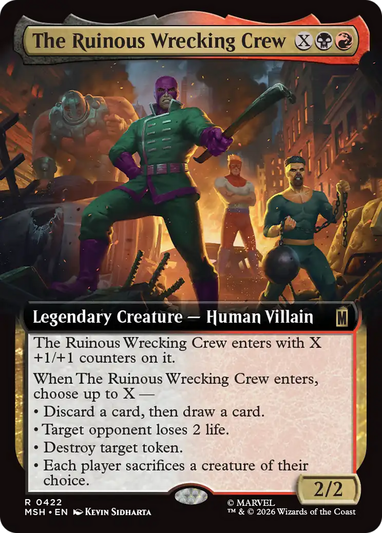 The Ruinous Wrecking Crew (Extended Art) [Marvel Super Heroes] | Card Citadel