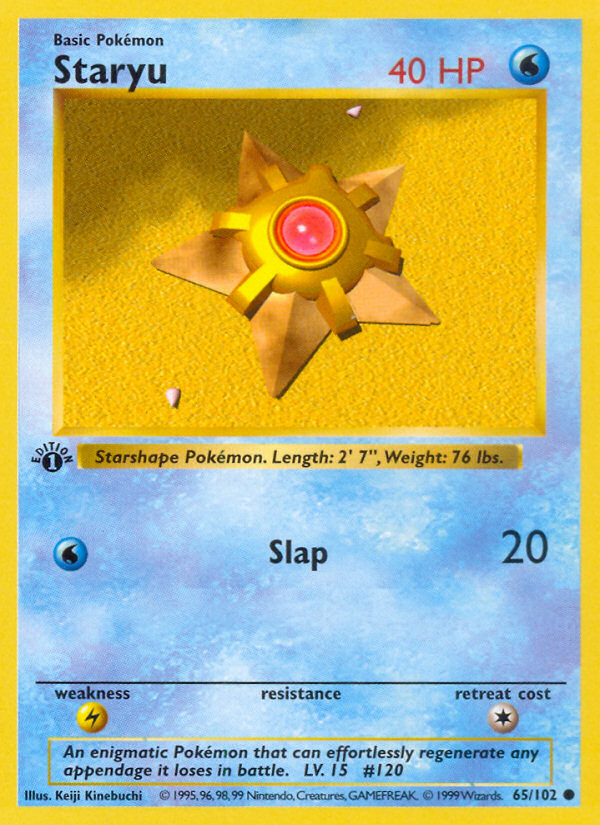 Staryu (65/102) (Shadowless) [Base Set 1st Edition] | Card Citadel