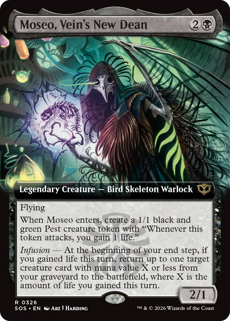 Moseo, Vein's New Dean (Extended Art) [Secrets of Strixhaven] | Card Citadel