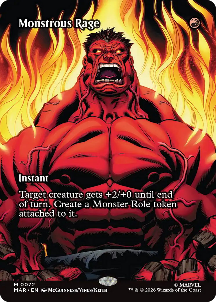 Monstrous Rage (Borderless) [Marvel Universe: Eternal-Legal] | Card Citadel