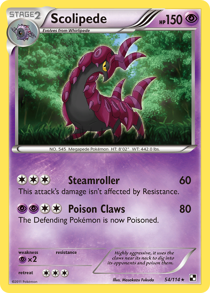 Scolipede (54/114) [Black & White: Base Set] | Card Citadel