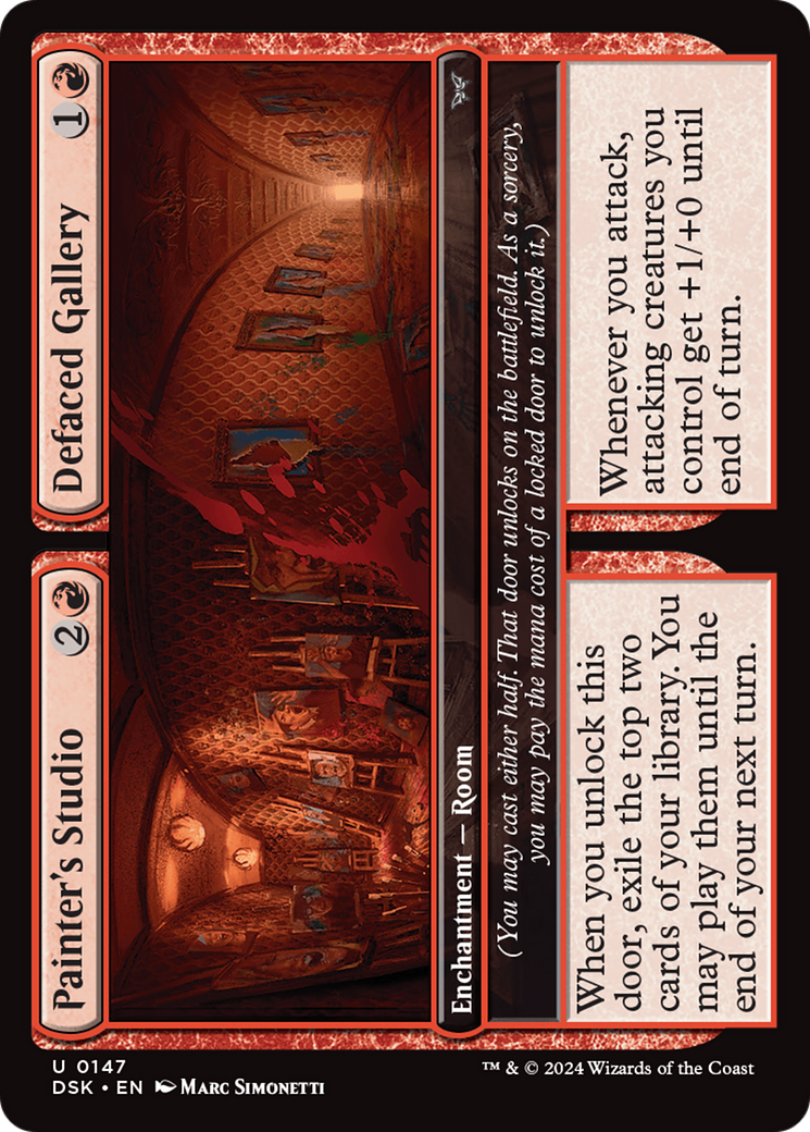 Painter's Studio // Defaced Gallery [Duskmourn: House of Horror] | Card Citadel