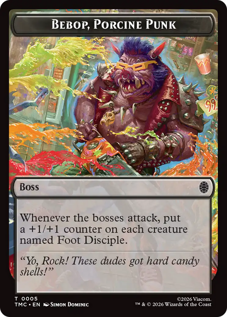 Bebop, Porcine Punk [Teenage Mutant Ninja Turtles Commander Tokens] | Card Citadel