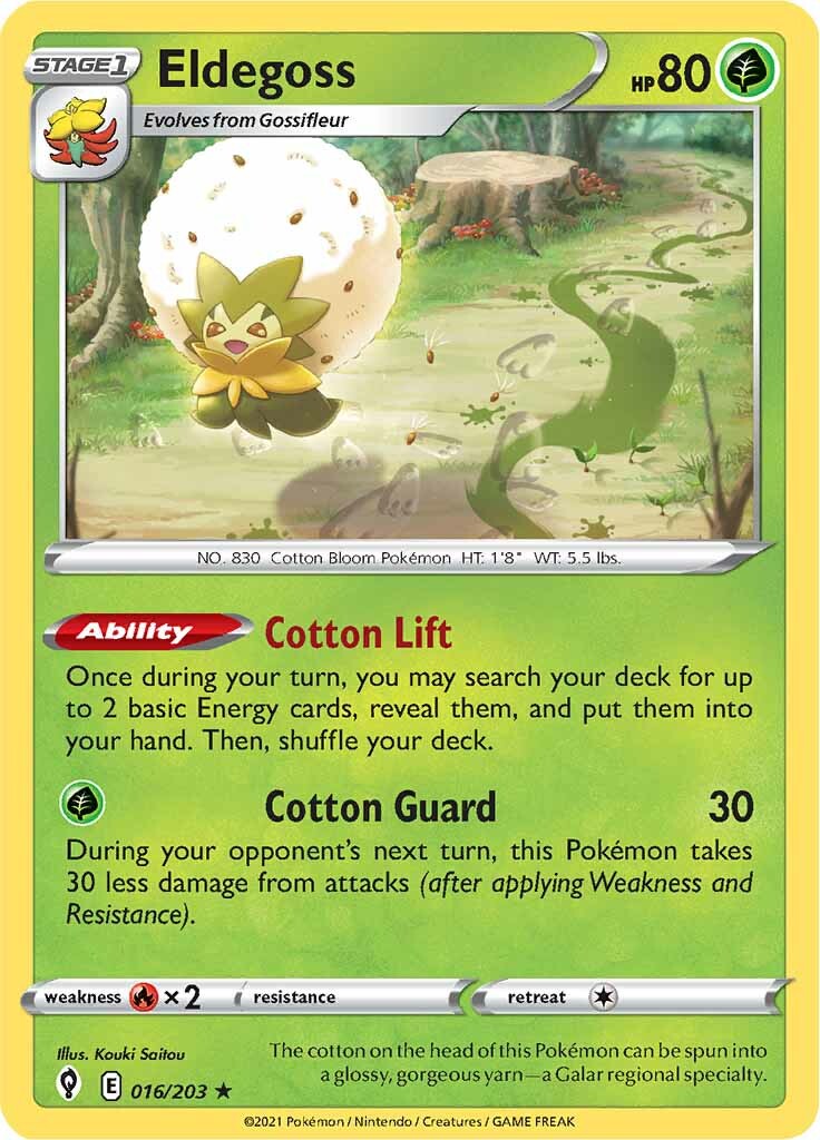 Eldegoss (016/203) (Theme Deck Exclusive) [Sword & Shield: Evolving Skies] | Card Citadel