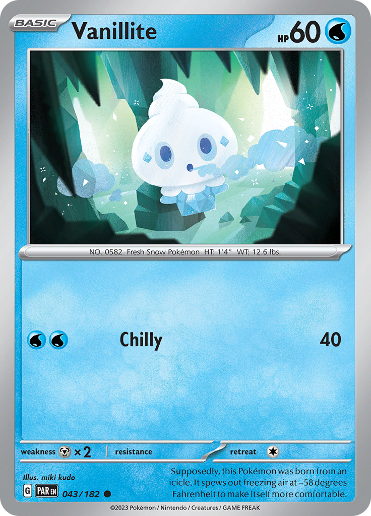 Vanillite (043/182) [Scarlet & Violet: Paradox Rift] | Card Citadel