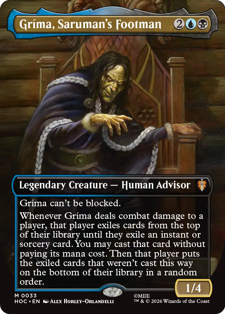 Grima, Saruman's Footman (Borderless) [The Hobbit: Eternal-Legal] | Card Citadel