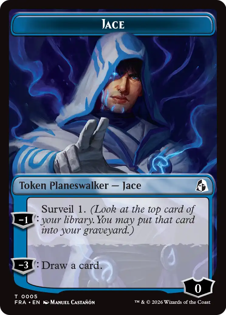 Illusion // Jace Double-Sided Token [Reality Fracture Tokens] | Card Citadel