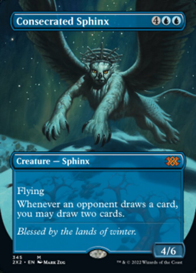 Consecrated Sphinx (Borderless Alternate Art) [Double Masters 2022] | Card Citadel