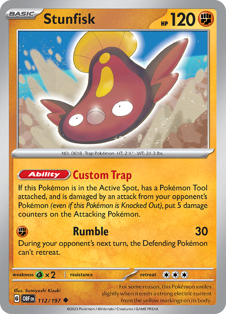 Stunfisk (112/197) [Scarlet & Violet: Obsidian Flames] | Card Citadel
