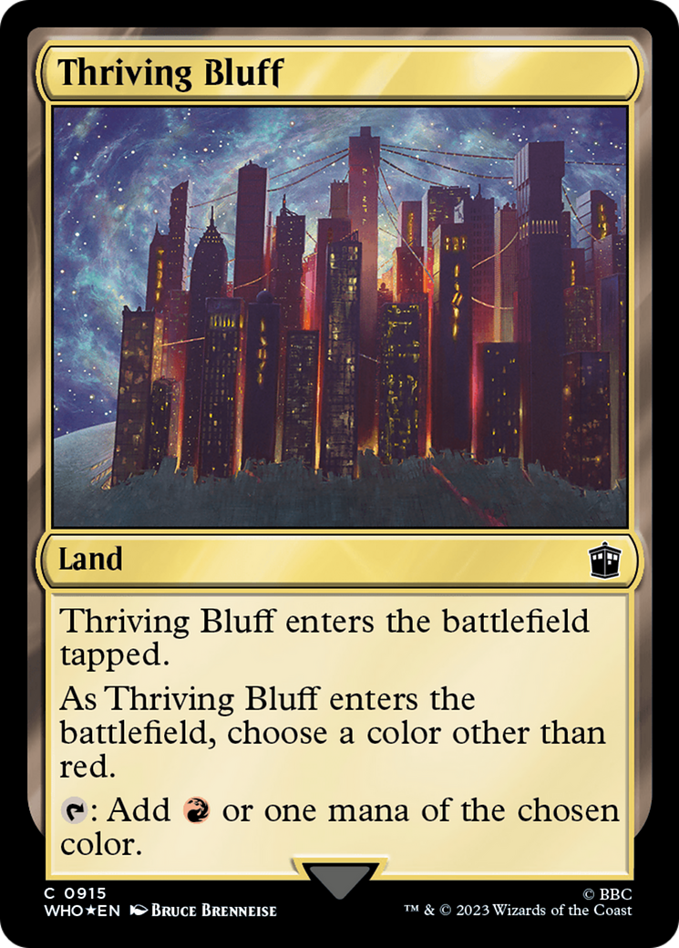 Thriving Bluff (Surge Foil) [Doctor Who] | Card Citadel