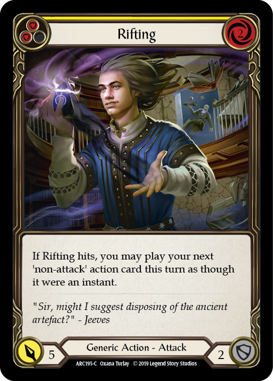 Rifting (Yellow) [ARC195-C] (Arcane Rising)  1st Edition Rainbow Foil | Card Citadel