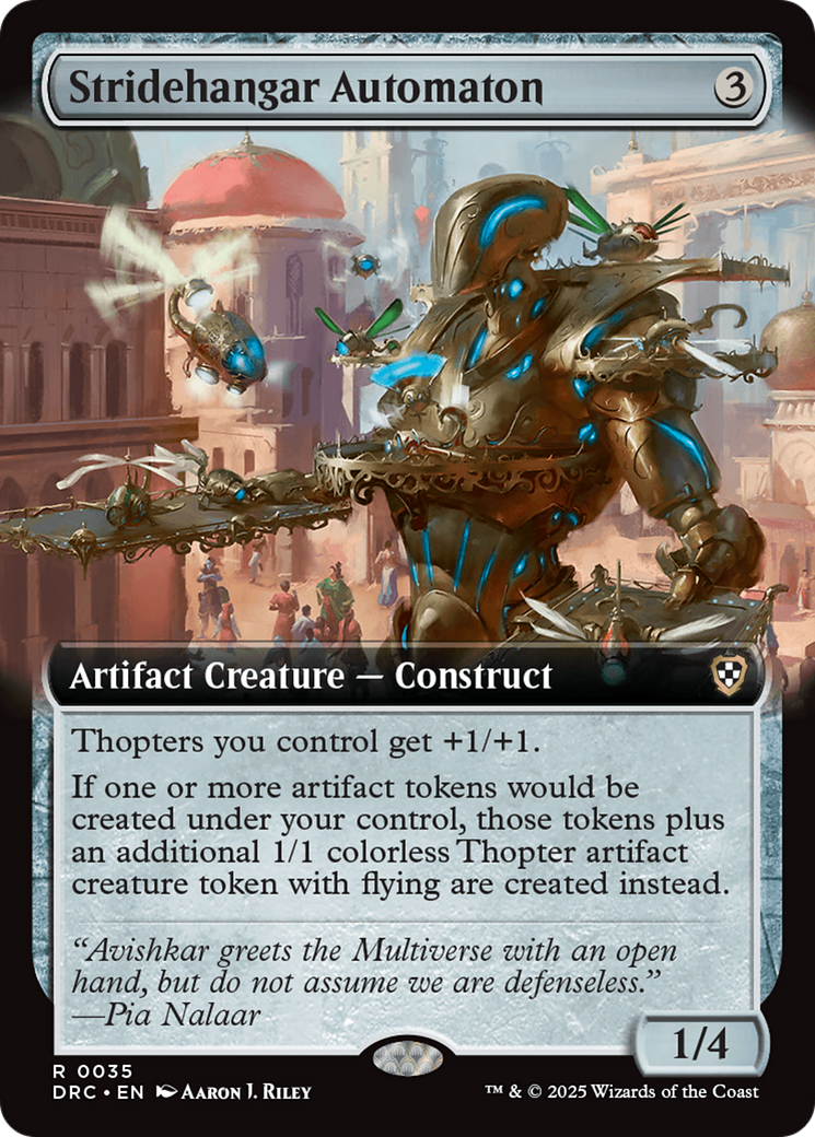 Stridehangar Automaton (Extended Art) [Aetherdrift Commander] | Card Citadel