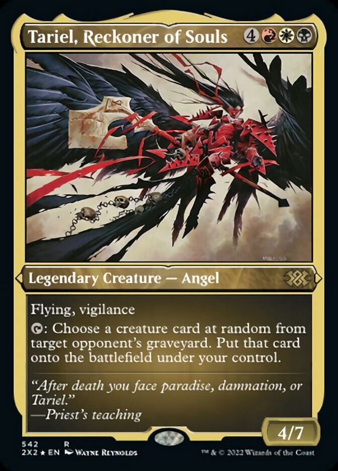Tariel, Reckoner of Souls (Foil Etched) [Double Masters 2022] | Card Citadel