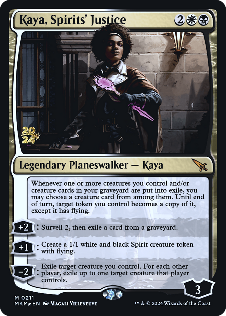 Kaya, Spirits' Justice [Murders at Karlov Manor Prerelease Promos] | Card Citadel