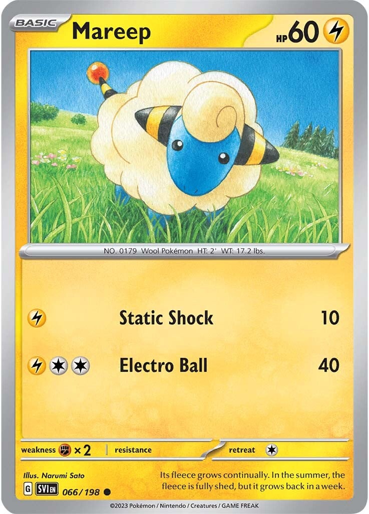 Mareep (066/198) [Scarlet & Violet: Base Set] | Card Citadel