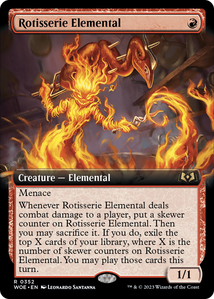 Rotisserie Elemental (Extended Art) [Wilds of Eldraine] | Card Citadel