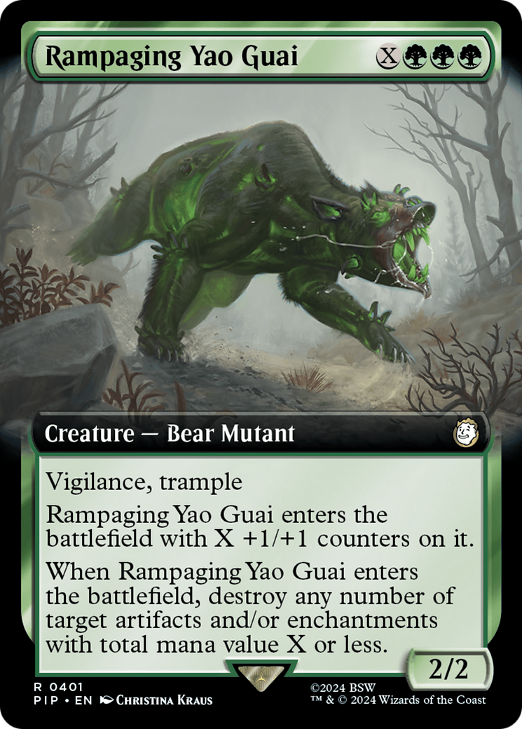 Rampaging Yao Guai (Extended Art) [Fallout] | Card Citadel