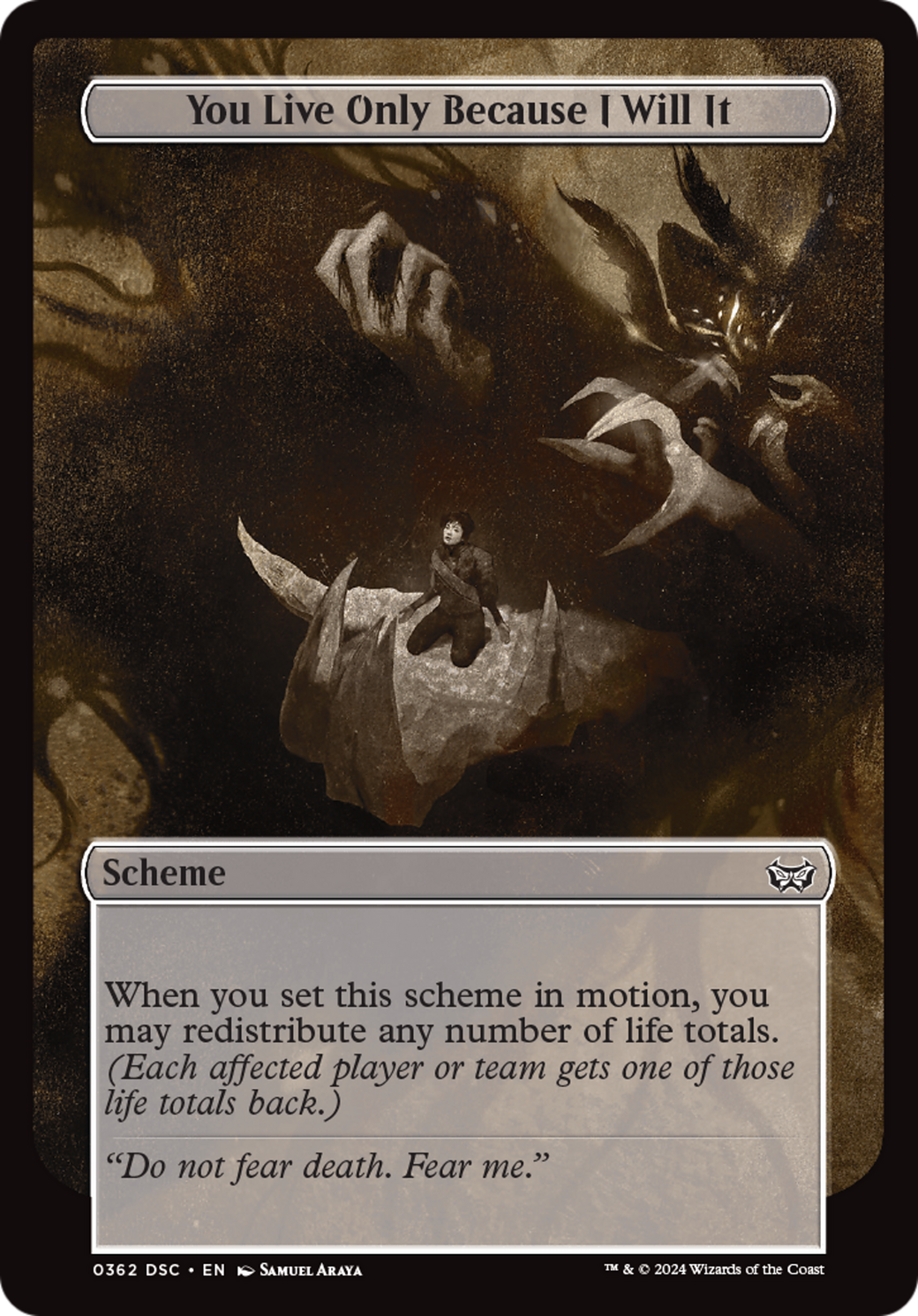 You Live Only Because I Will It (Full Art) [Duskmourn: Archenemy] | Card Citadel