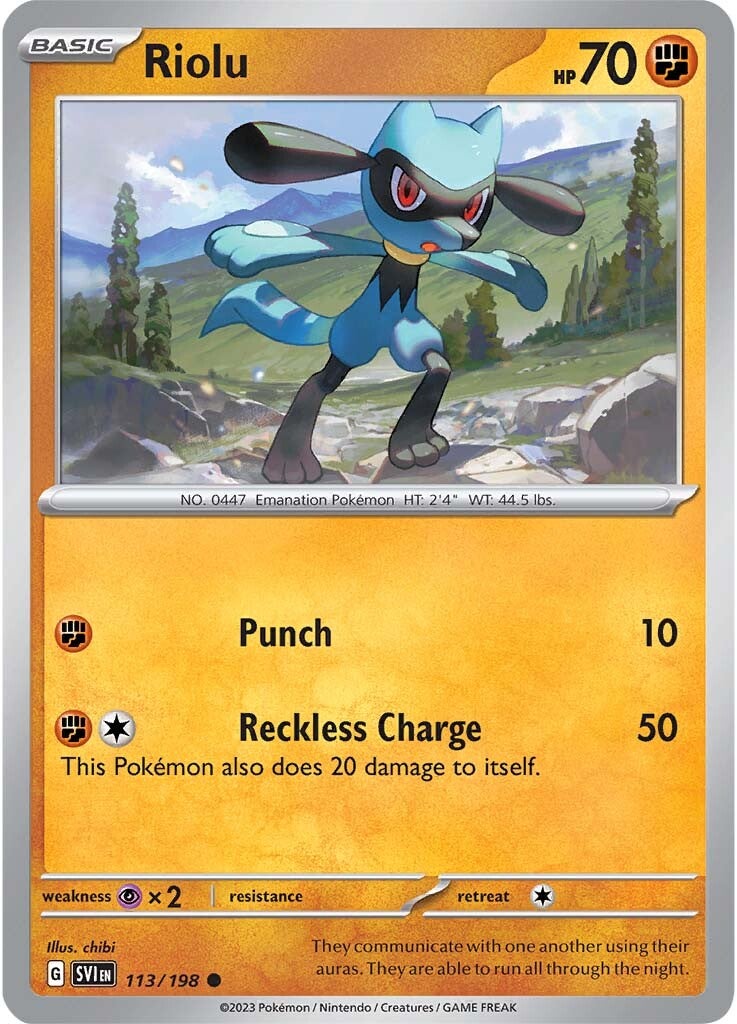 Riolu (113/198) [Scarlet & Violet: Base Set] | Card Citadel