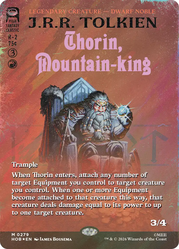 Thorin, Mountain-king (Borderless) (Surge Foil) [The Hobbit] | Card Citadel