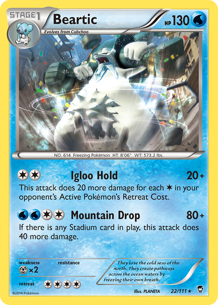 Beartic (22/111) [XY: Furious Fists] | Card Citadel