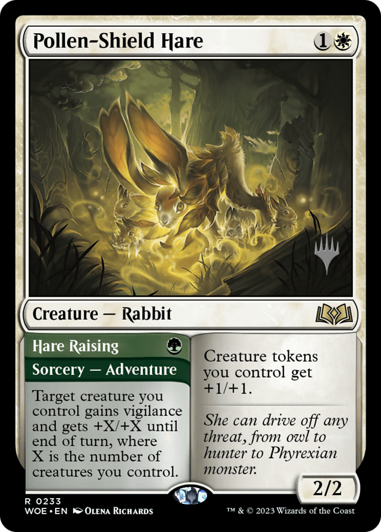 Pollen-Shield Hare // Hare Raising (Promo Pack) [Wilds of Eldraine Promos] | Card Citadel