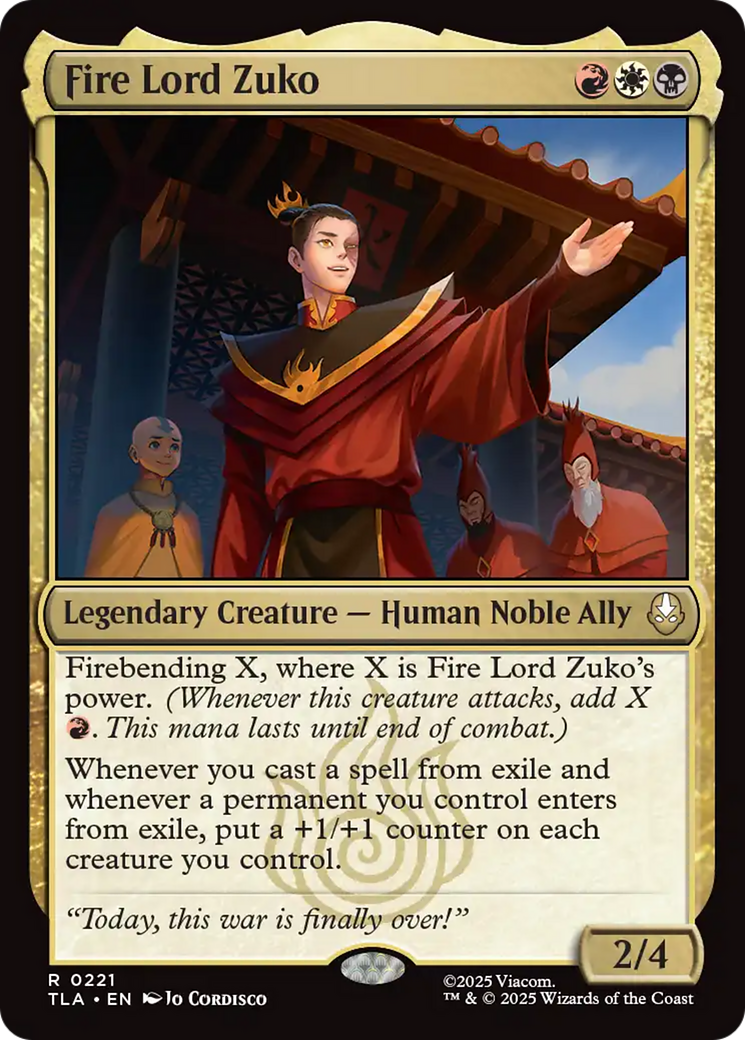 Fire Lord Zuko [Avatar: The Last Airbender] | Card Citadel
