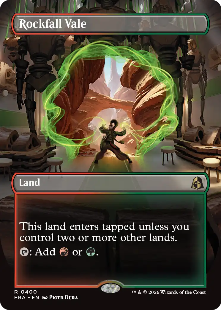 Rockfall Vale (Borderless) [Reality Fracture] | Card Citadel
