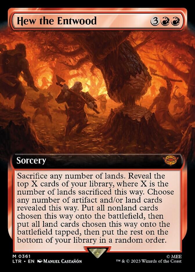 Hew the Entwood (Extended Art) [The Lord of the Rings: Tales of Middle-Earth] | Card Citadel