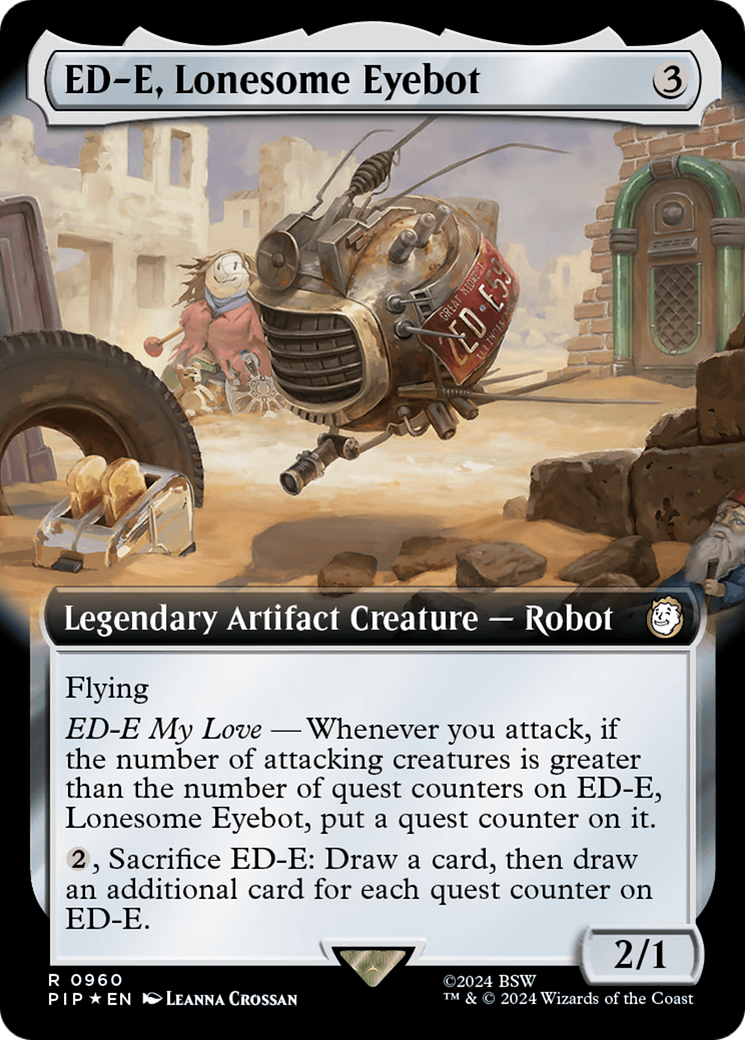 ED-E, Lonesome Eyebot (Extended Art) (Surge Foil) [Fallout] | Card Citadel