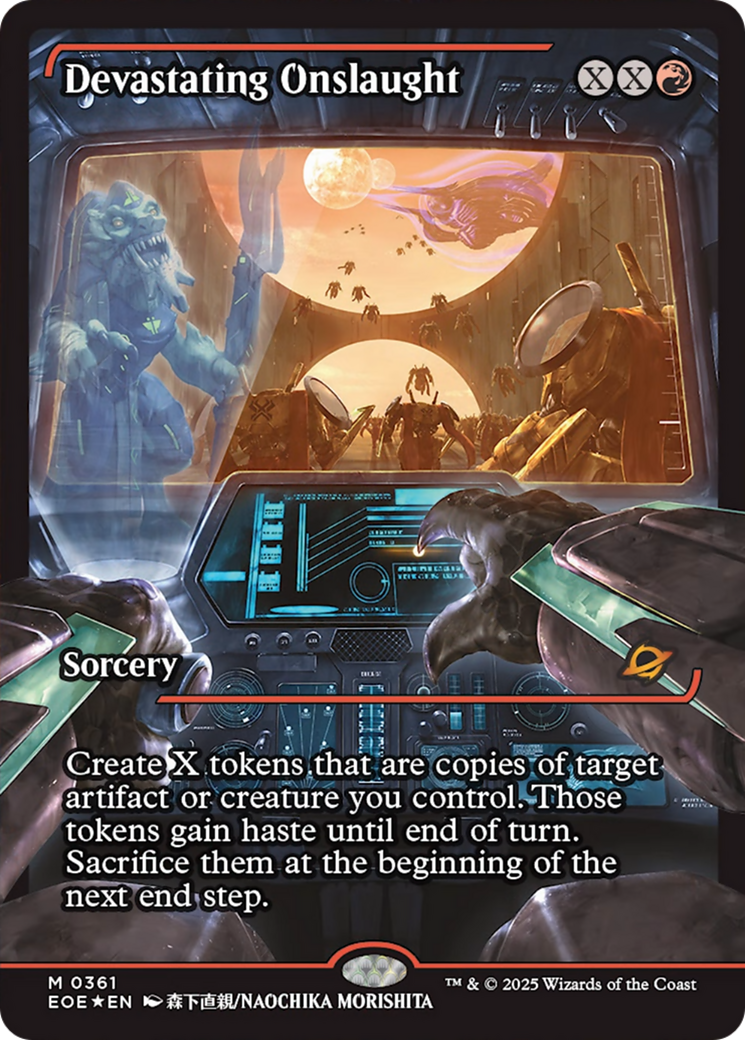 Devastating Onslaught (0361) (Showcase) [Edge of Eternities] | Card Citadel