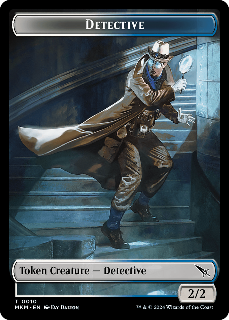 Detective // Human Double-Sided Token [Murders at Karlov Manor Tokens] | Card Citadel