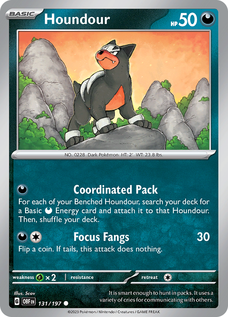 Houndour (131/197) [Scarlet & Violet: Obsidian Flames] | Card Citadel