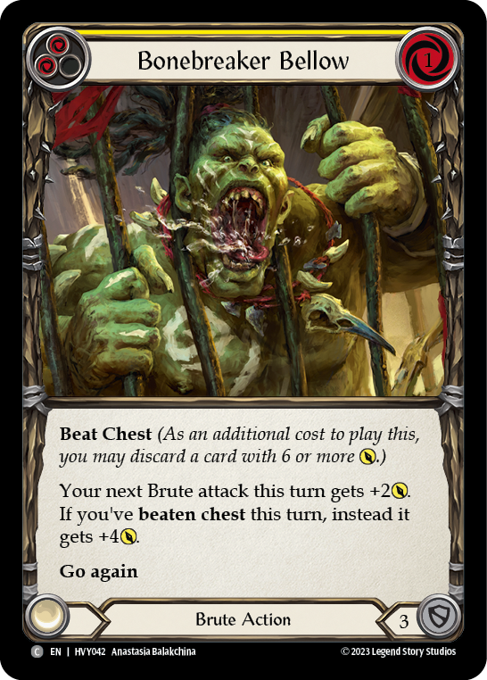 Bonebreaker Bellow (Yellow) [HVY042] (Heavy Hitters) | Card Citadel