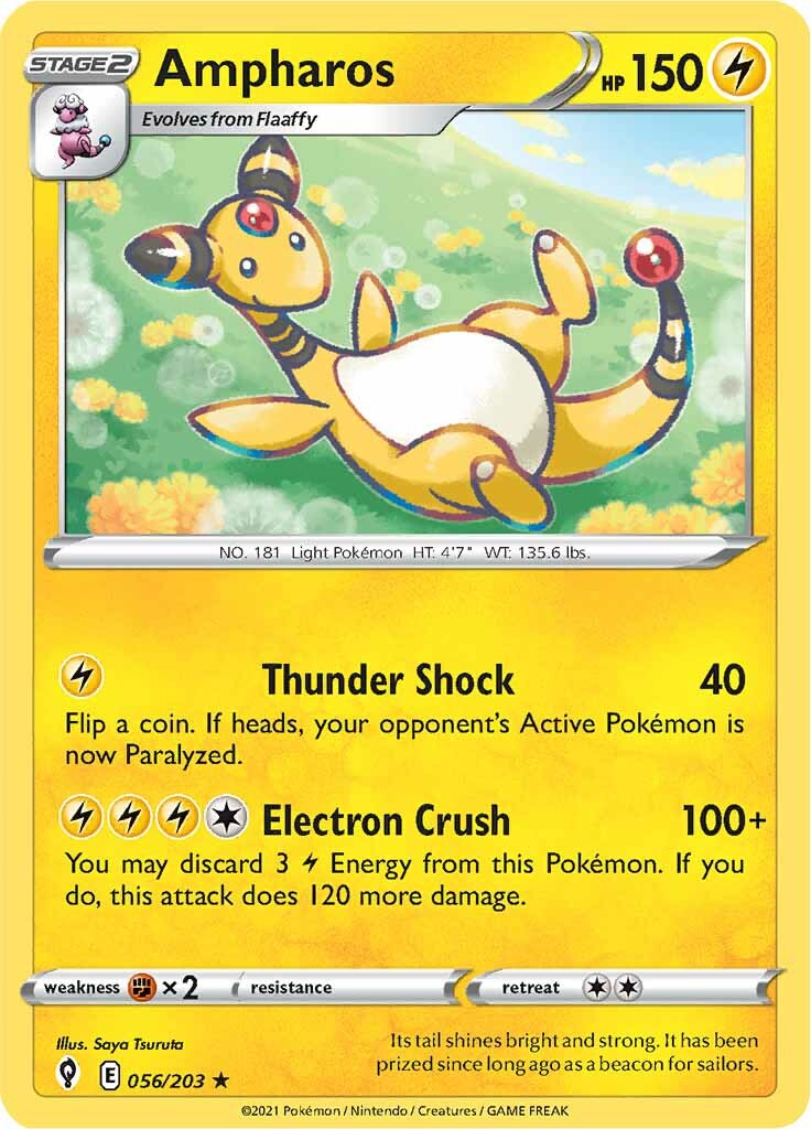 Ampharos (056/203) [Sword & Shield: Evolving Skies] | Card Citadel