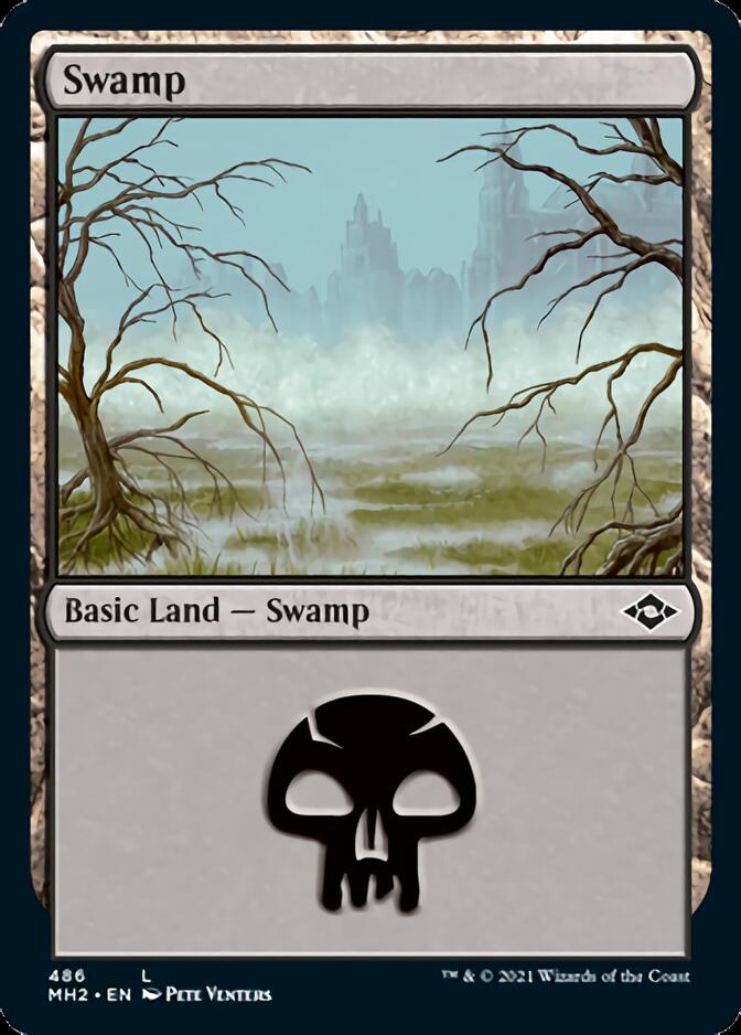 Swamp (486) (Foil Etched) [Modern Horizons 2] | Card Citadel