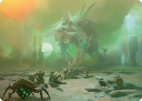 Green Sun's Twilight Art Card [Phyrexia: All Will Be One Art Series] | Card Citadel