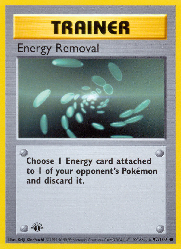 Energy Removal (92/102) (Shadowless) [Base Set 1st Edition] | Card Citadel