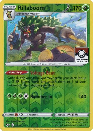 Rillaboom (014/202) (League Promo) [Sword & Shield: Base Set] | Card Citadel