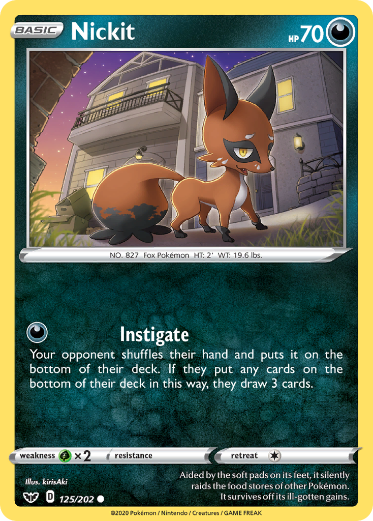 Nickit (125/202) [Sword & Shield: Base Set] | Card Citadel