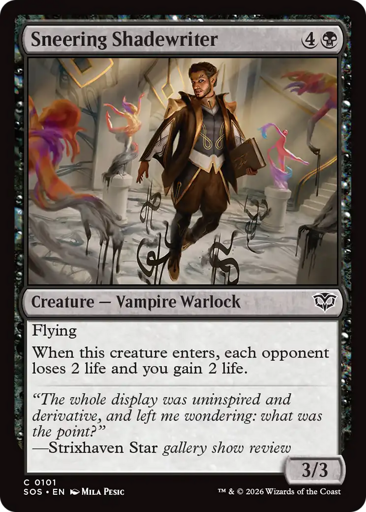 Sneering Shadewriter [Secrets of Strixhaven] | Card Citadel